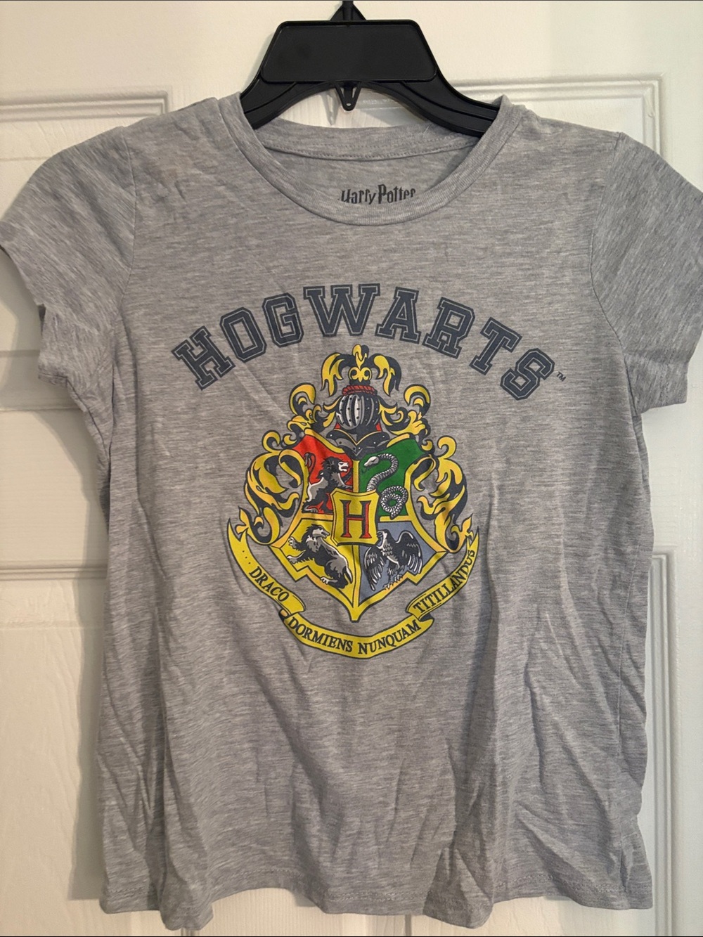 Warner Bros. Grey Hogwarts Crest Short Sleeve Tee